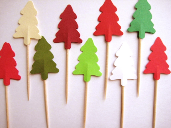 Enfeites de Natal - Árvore com palitos reciclados